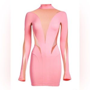Mugler X H&M Mesh-paneled Mini Dress
Pink